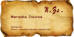 Maruska Zsuzsa névjegykártya